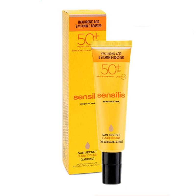 44 Sensilis Sun Secret - Fluide Solaire Teinté Anti-âge SPF50+ – Image 1