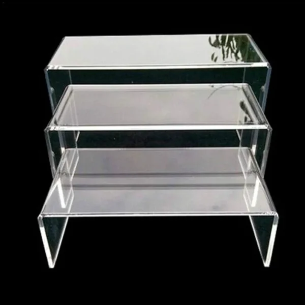 Podium 3 étage en plexiglas 4mm transparent