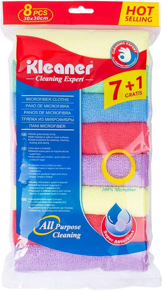 Kleaner chiffons de nettoyage en microfib 8pcs