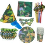 Pack anniversaire jungle 91 pièces