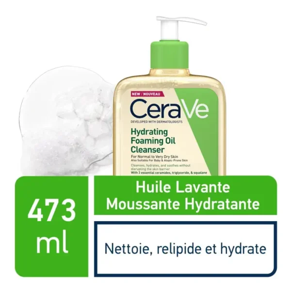 CeraVe Offre Huile Lavante Moussante Hydratante 473ml + Baume Hydratant 5ml OFFERT