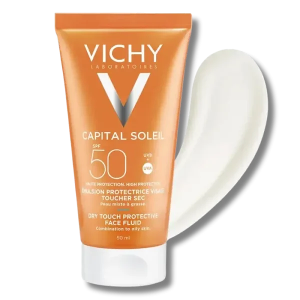Vichy Capital Soleil SPF50+ | Ecran Peau Grasse Invisible 50ml