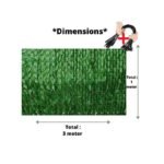 Clôture en gazon artificiel Golden Cart avec feuilles pour jardin, balcon (1 pièce) I Clôture extensible pour plantes I Protection UV I Article de décoration de jardin (vert, s'étend jusqu'à 3 mètres x 1 mètre