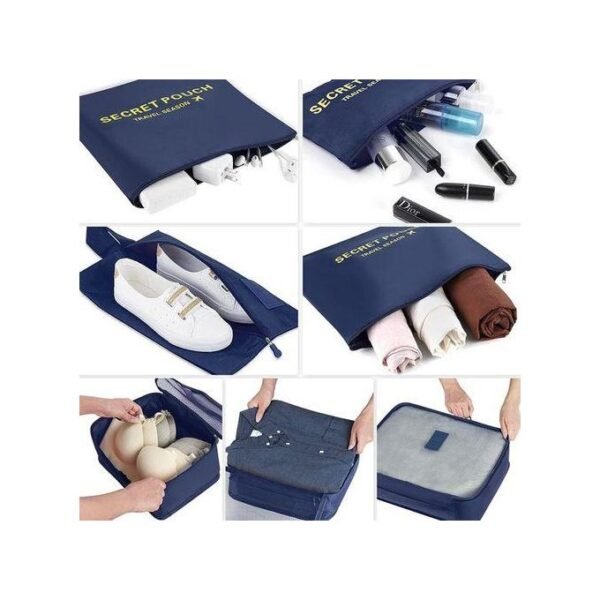Rangement valise 7pcs bleu