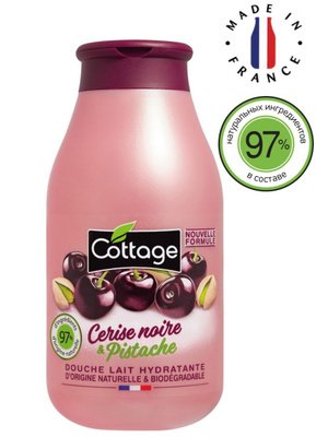 Cottage Lait de Douche Hydratant Cottage "Cerise noire & Pistache". 