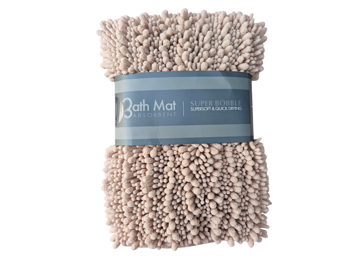 Tapis de bain 50X80Cm Spaghetti Microfibre beige – Image 1