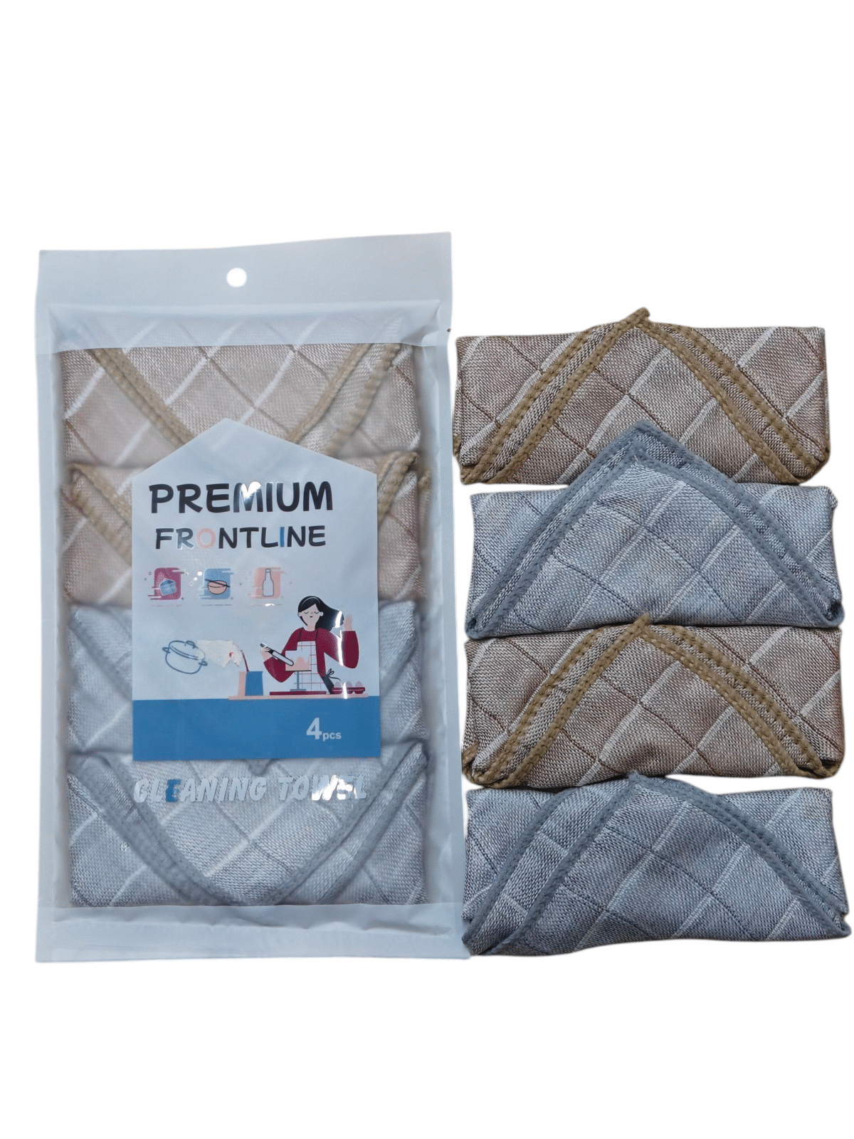 chiffons de nettoyage "Premium Frontline"4pcs – Image 1