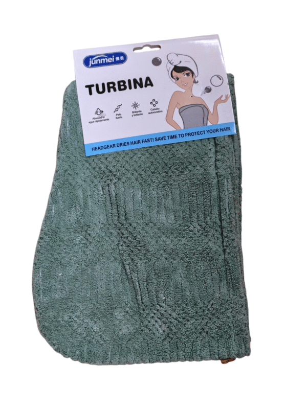 Junmei vert serviette pour cheveux