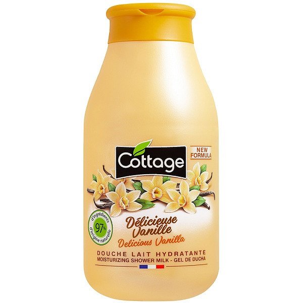 Cottage lait de douche hydratant à la vanille.