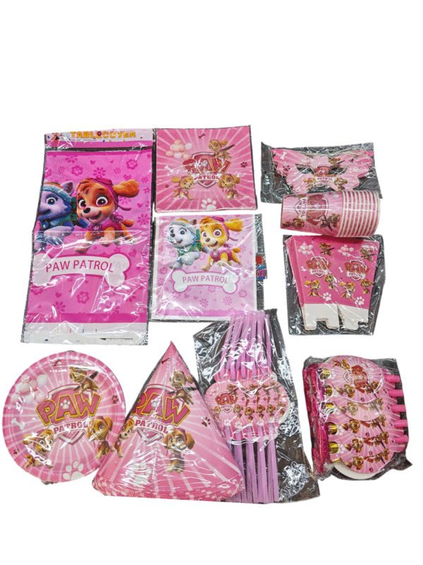 Pack anniversaire paw patrol rose